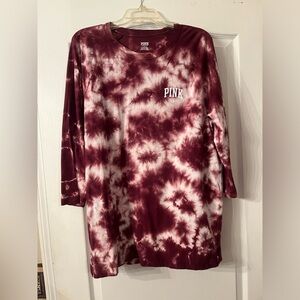 NWOT-Victoria’s Secret Pink Tie Dye Long Sleeve T-shirt